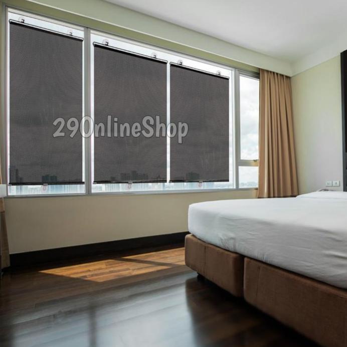 Premium Hordeng Tirai Jendela Gulung Tempel Kaca Pelindung Panas Roll Rumah