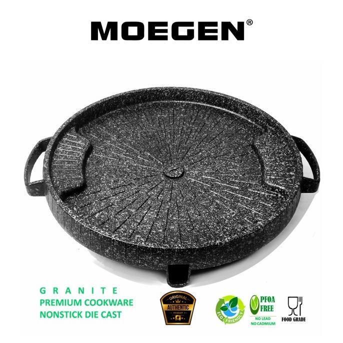 Bulgogi Pan MOEGEN 32cm Grill Panggangan BBQ Tanpa Tutup Kaca