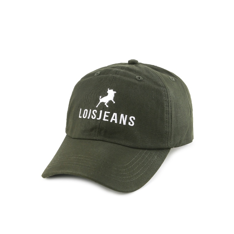 Topi Lois Jeans Original Pria Kupluk Cap warna solid dengan detail logo embroidery untuk urban look 