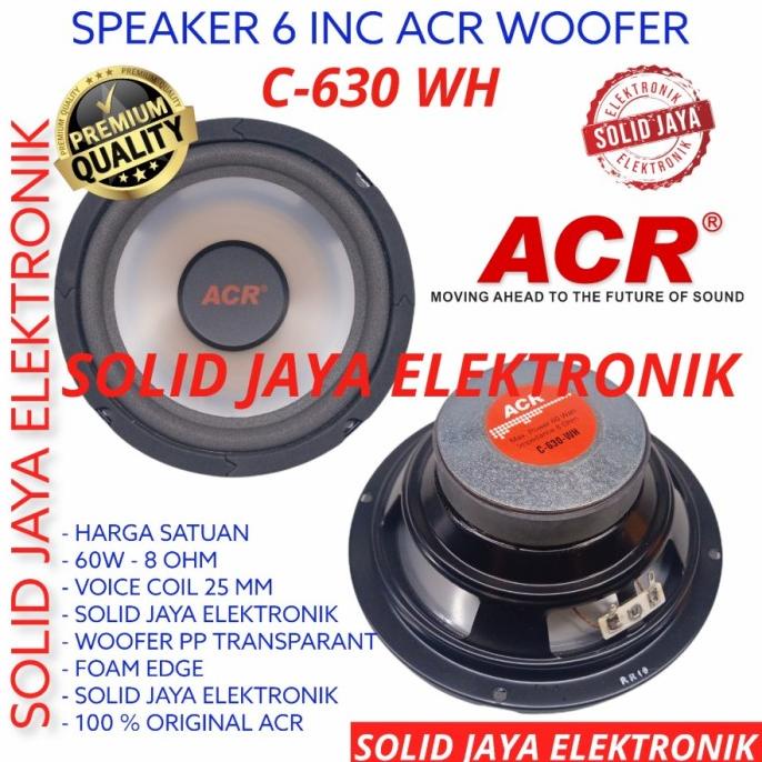 SERBAGUNA SPEAKER ACR 6" C-630-WH SPEAKER WOOFER 6INC HI FI ACR
