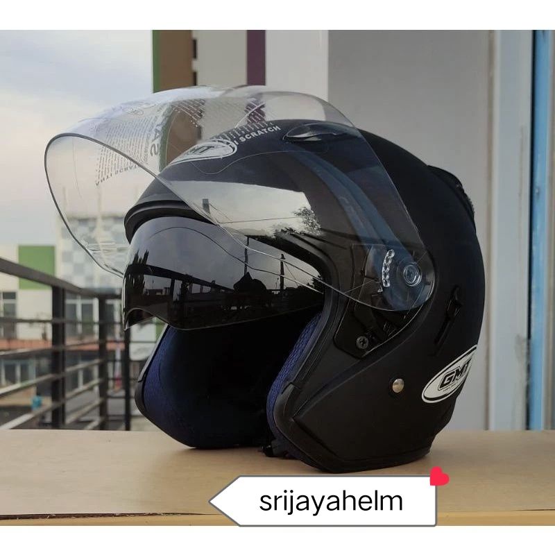 HELM GMT 2KACA BLAK DOFF ORIGINAL