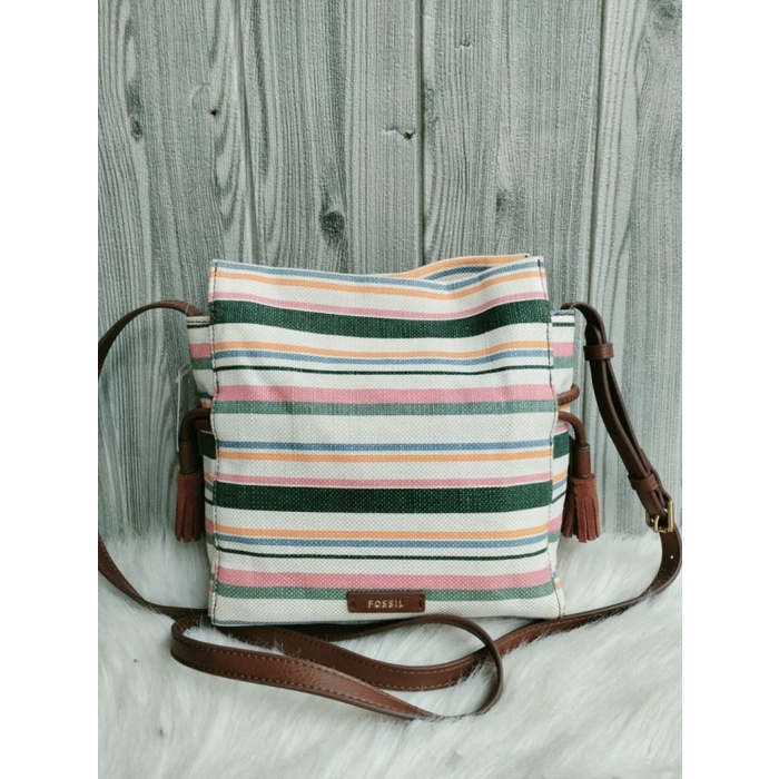 TAS BRANDED RAYNA DRAWSTRING SPRING STRIPE