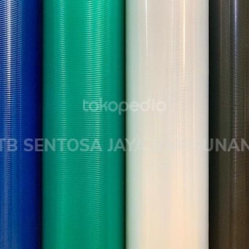 SALE Fiber Plat pagar rumah motif GARIS warna Putih Biru Hijau Hitam 1.2mm Termurah