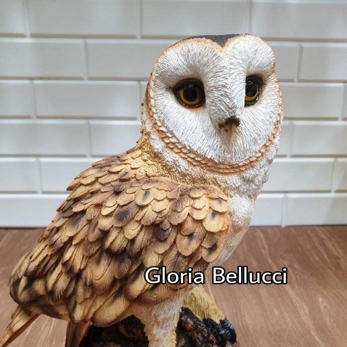 patung pajangan burung hantu owl jumbo hiasan kebun taman kolam rumah