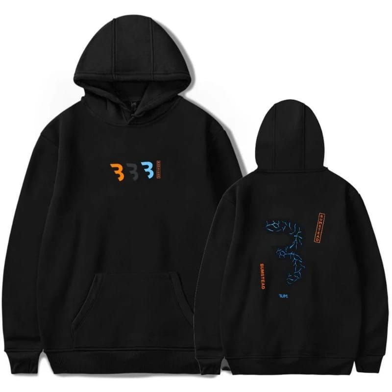 Hoodie Distro Casual BUMSTED Warna Hitam Aesthetic
