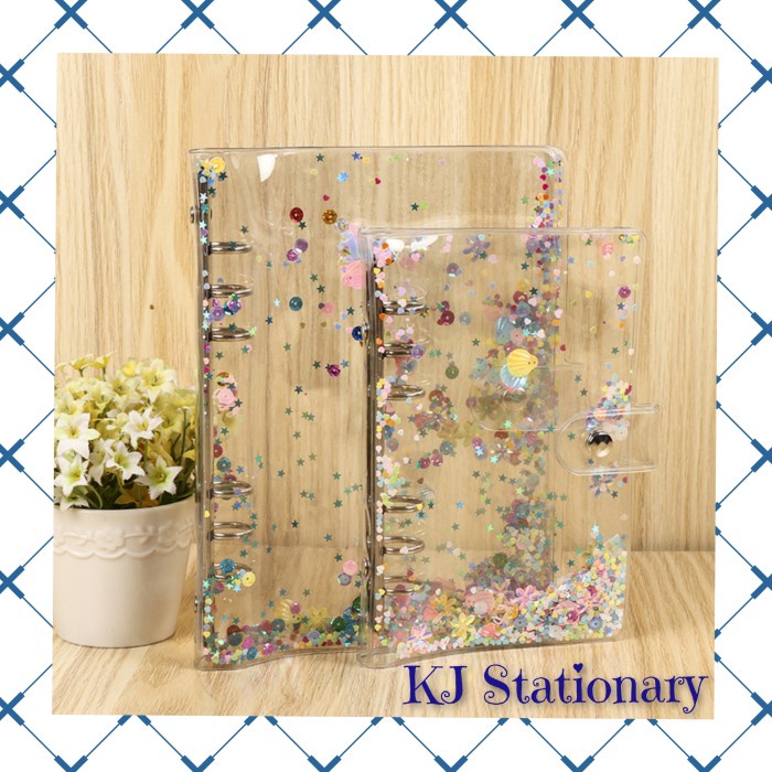 

A5 A6 Only Cover Binder PVC SeQuin Manik 6-Ring -45pr