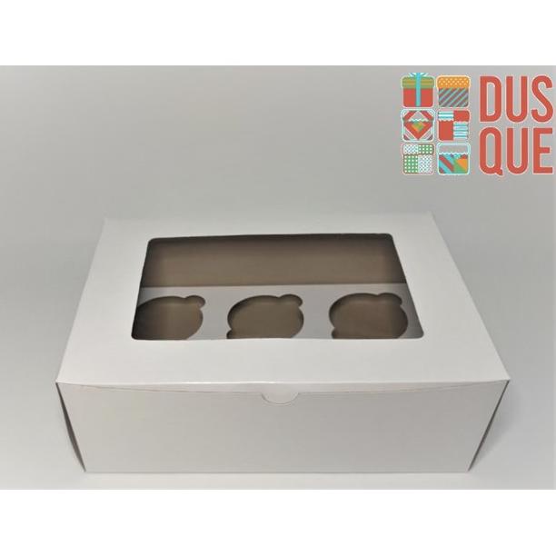 

Media DUS BOX ISI CUPCAKE/MUFFIN/PUDING LUBANG 6 PUTIH/POLOS (10 Pcs) MD003