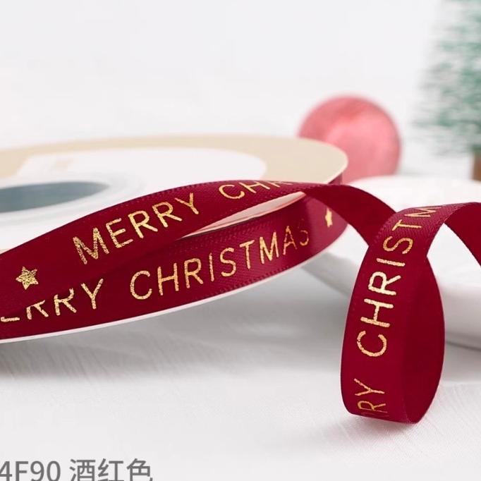 

favorit] (Harga Permeter) Pita Satin 1cm bahan premium pita kado pita natal