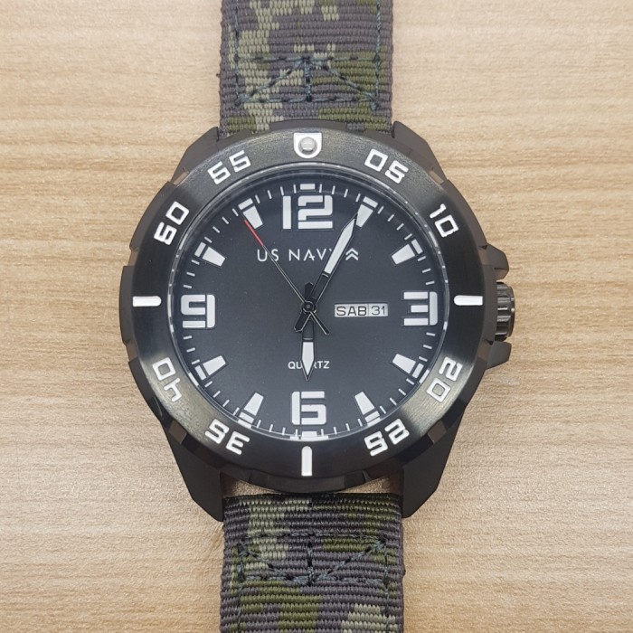 ✅New Ori Sale Us Navy 63593Ma Black Dial Army Nylon Strap Men'S Watch Limited