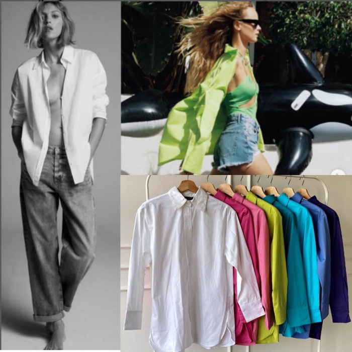 Zara Poplin Shirt - Kemeja Wanita Lengan Panjang