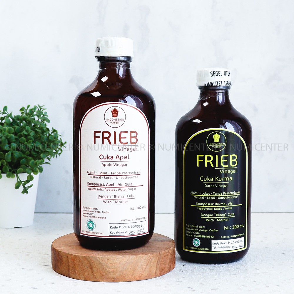 

300Ml Vinegar Cuka Apel Halal Mui - Frieb