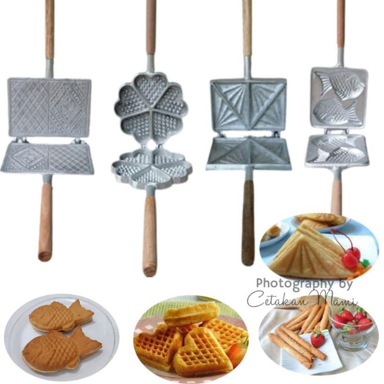 PROMO CETAKAN KUE SEMPRONG EGG ROLL WAFEL IKAN KUE BAPEL HATI ROTI KIPAS ORIGINAL