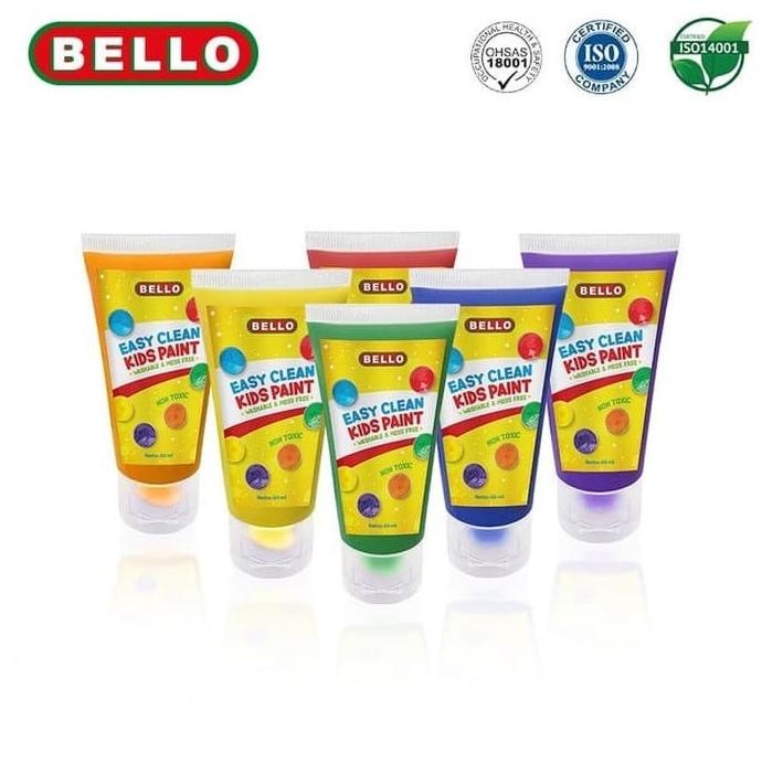 

Sale Bello Easy Clean Kids Paint 6 Colors Washable & Mess Free Termurah Terlaris