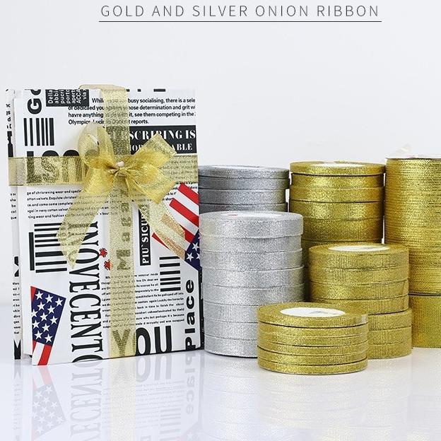 

paling diminati] (1roll=22meter) Pita Glitter gold Pita Hampers idul Fitri Pita kado