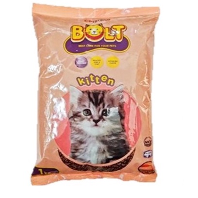 Bolt Cat Kitten Salmon 1 Kg, Paket 5 Pcs, Pakan Kucing