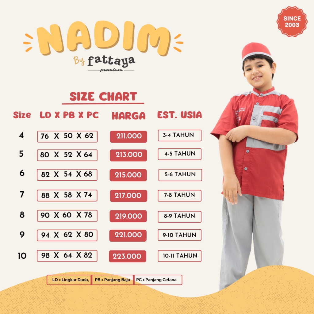 EXCLUSIVE ANAK ANAK Fattaya Premium Koko Anak Nadim - Baju Muslim Laki-laki Busana Putra Islami