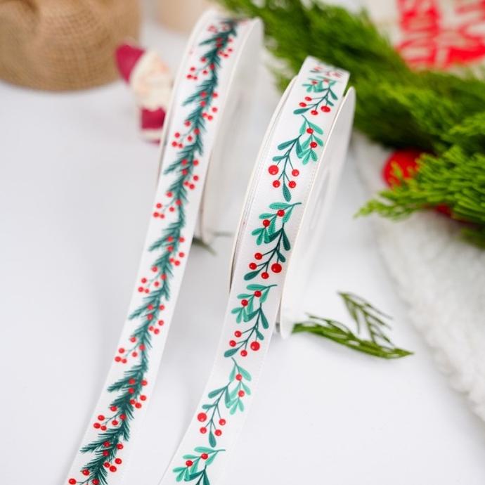 

```````] (Harga 5meter) pita natal satin pita Christmas pita pohon natal ribbon