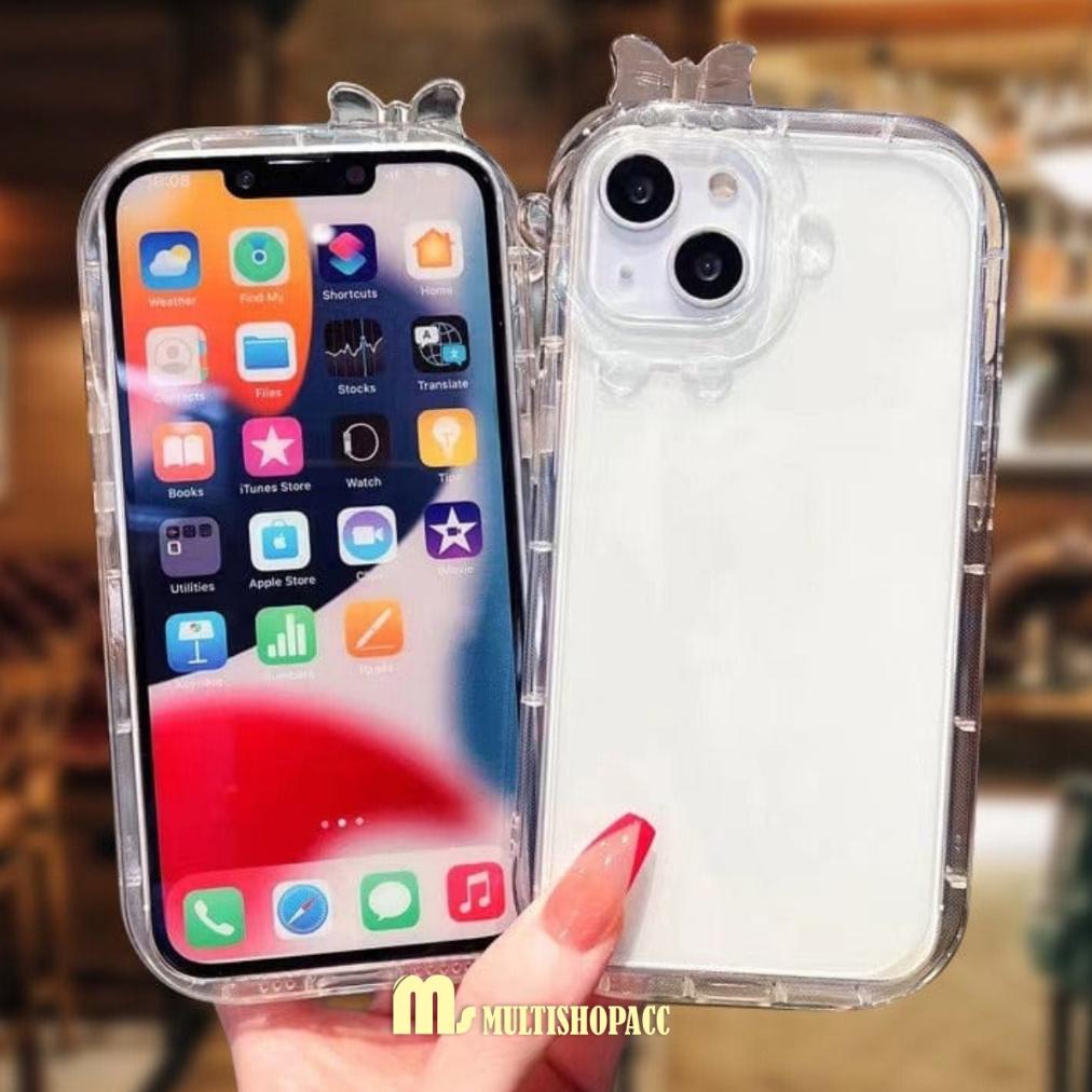 Case Clear Iphone 6 7 6+ 7+ X XS 11 12 13 14 Pro Max Plus Softcase Pita Polos sky