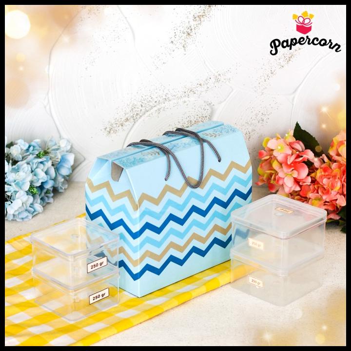 

GRATIS ONGKIR 10 PCS GABLE BOX CHEVRON BIRU UK 24X12X20 CM !!