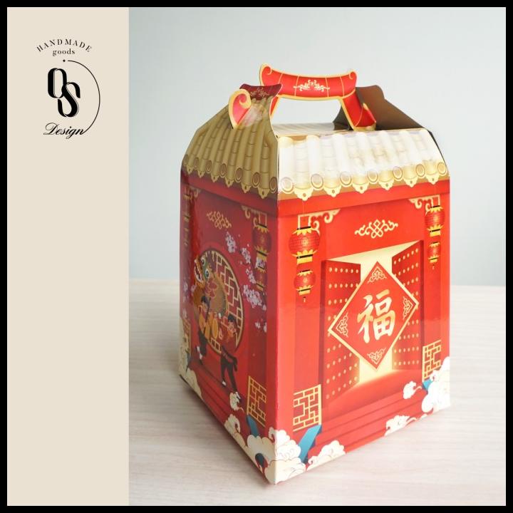

HOT DEAL DUS TOPLES KUE IMLEK PACKAGING HAMPERS SINCIA PARCEL KUE CNY BOX MERAH !!