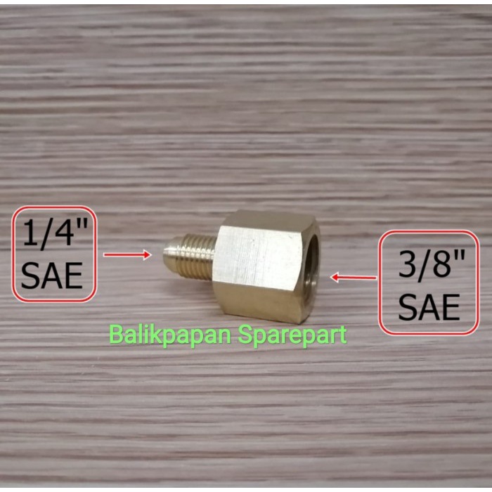 "'''] Nepel adaptor AC 3/8 female sae X 1/4 male SAE