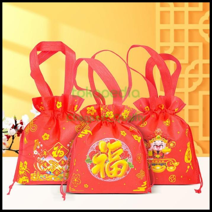 

TERBARU TAS SERUT IMLEK / GOODIE BAG KAIN EDISI CHINESE NEW YEAR - 27 X 27 CM !!!!