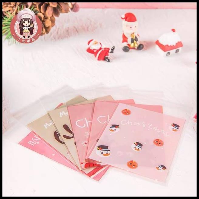 

DISKON PLASTIK COOKIES PERMEN NATAL / PLASTIK CANDY CAKE LUCU - ISI 100 - M3 !!!