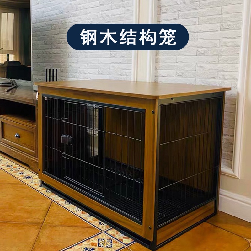Kandang Anjing Peliharaan Kayu Dalam Ruangan, Vila Anjing Ukuran Kecil dan Sedang Pagar Rumah Tempat