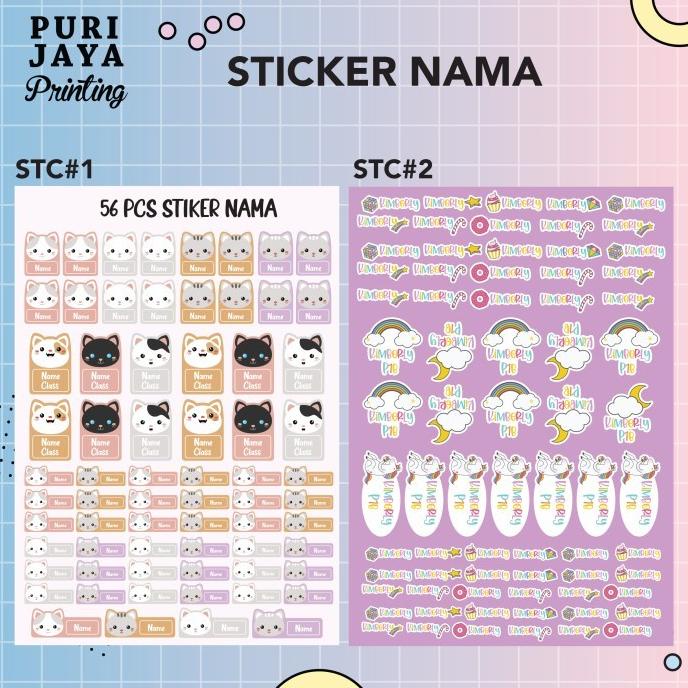 

*#*#*#] STIKER LABEL NAMA ANAK WATERPROOF UKURAN A5