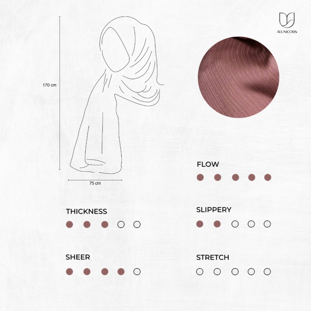 DAILY PREMIUM HIJAB Alunicorn - Kiara Scarf - Pashmina