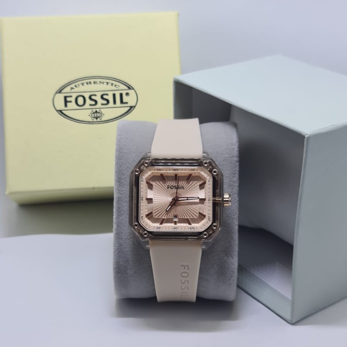 Jam Tangan wanita Fossil Transparan kotak - Hitam