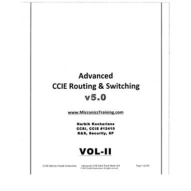 

Advanced CCIE R&S v5.0 Vol 2 Narbik Kocharians 2014