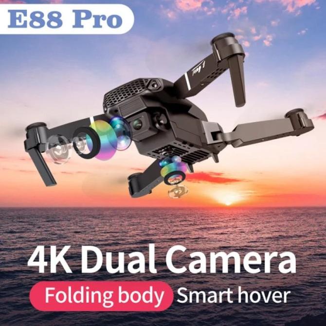 Drone E88 4K Camera Drone Kamera E88 Pro Dual Camera Mini Drone