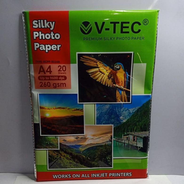 

Best - SILKY PO PAPER 260 GSM A4/20LEMBAR V-TEC ..
