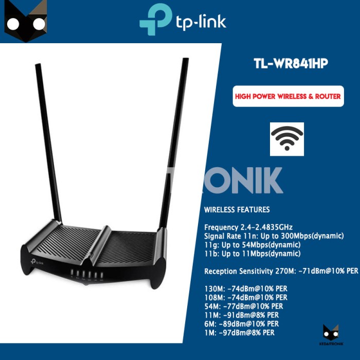 Router Wireless TP Link TL WR841HP N300 TLWR841HP Tplink Router 841