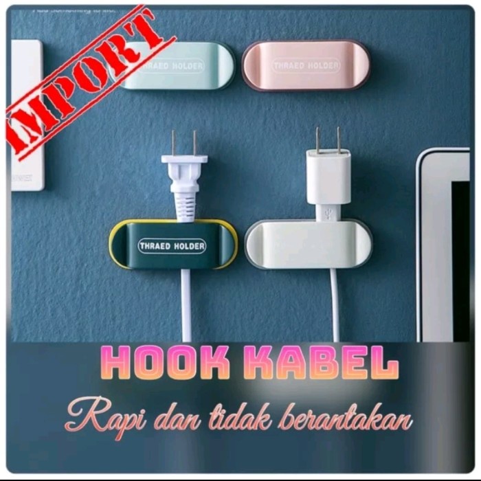 

Silahkan Order] Gantungan kabel klip meja dinding holder kabel cantolan kabel charger