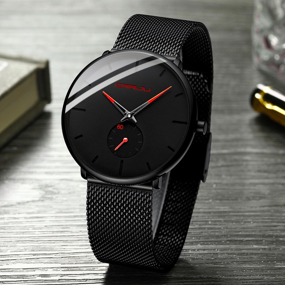 Crrju Jam Tangan Pria Analog / Jam Tangan Pria / Jam Tangan Pria / Jam Tangan Pria Anti Air