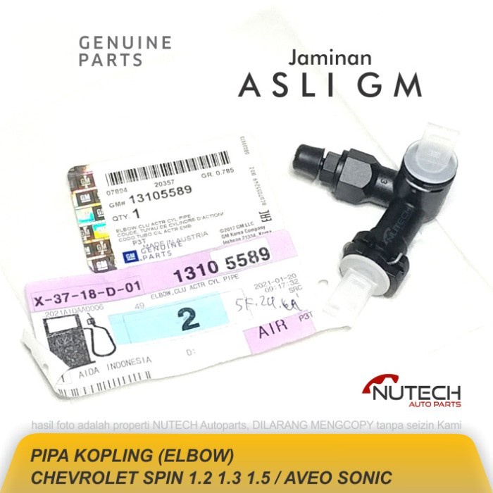 Cod Pipa Elbow Kopling Manual Chevrolet Spin 1.2 1.3 1.5 Aveo Sonic Ori Gm Kode Dit344