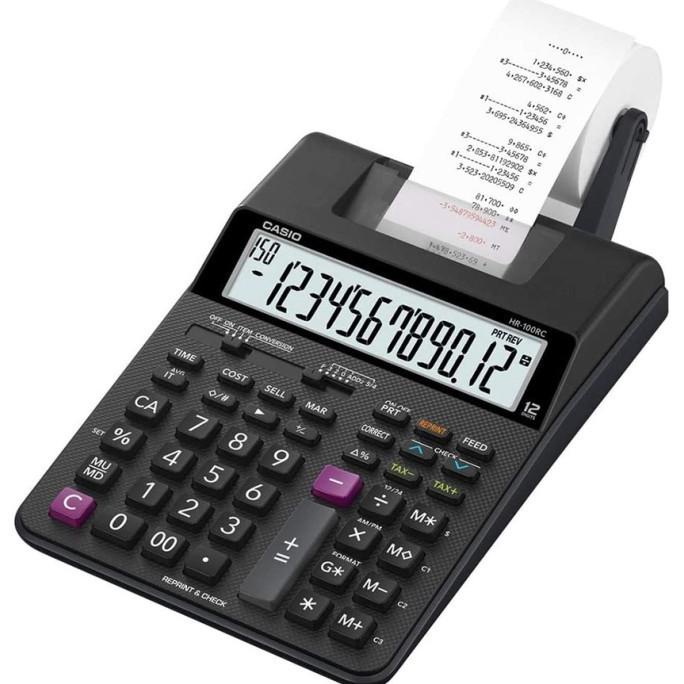 

Kalkulator Printing Kasir CASIO HR-100RC Mini Print Calculator 100 RC