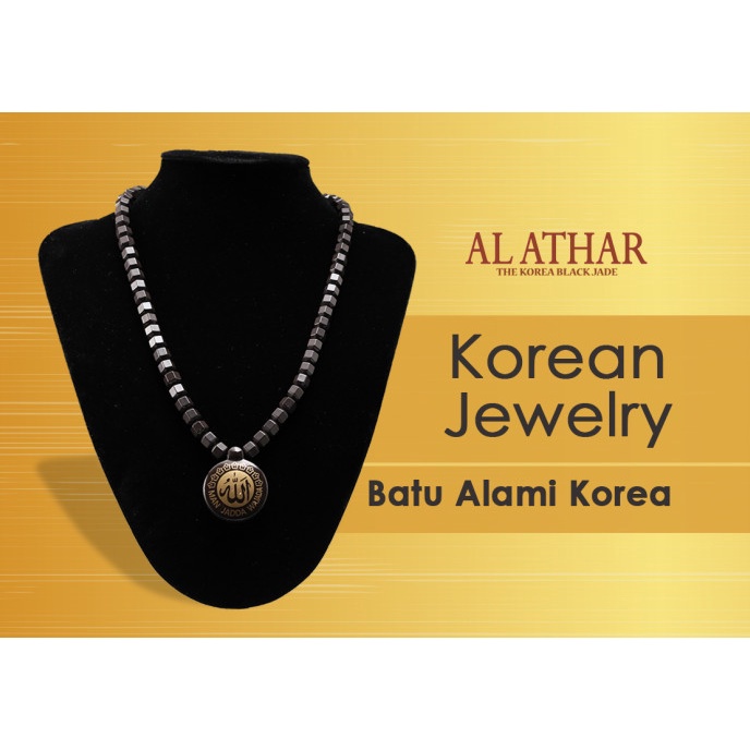 KALUNG AL ATHAR Kalung Kesehatan - TASBIH - Black Jade Erin MI