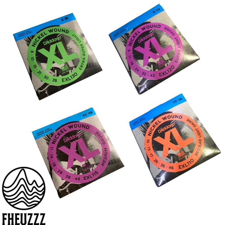 Terlaris Senar Gitar Guitar Elektrik Electric D'addario Daddario Addario EXL 110 EXL 120 Ukuran 008 