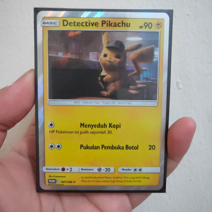 ✅Termurah Detective Pikachu Pokemon Tcg Indonesia Promo 001/Sm-P Limited Edition Terbatas