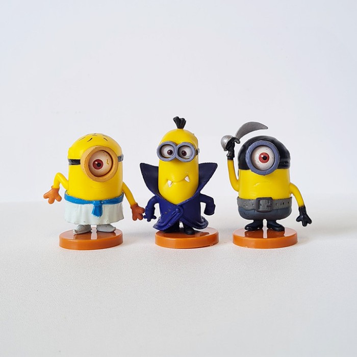 Set Figure Koleksi Minion / Topper Hiasan Kue Ultah Minion 10 Pcs