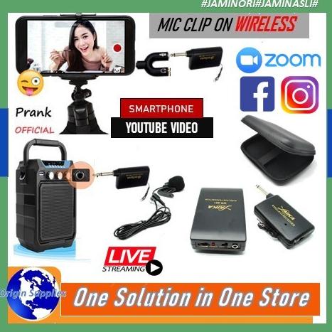 Microphone Mic Clip On Wireless VLOG Sales untuk Smartphone HP/DSLR