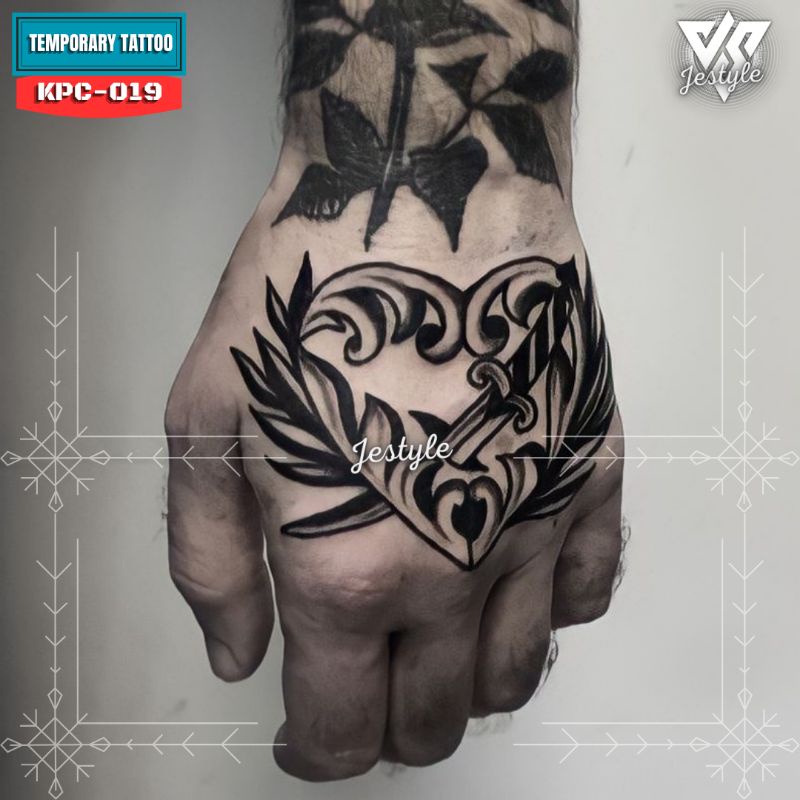[KPC-019] Tato Temporer Temporary Tattoo Kepal Tangan love