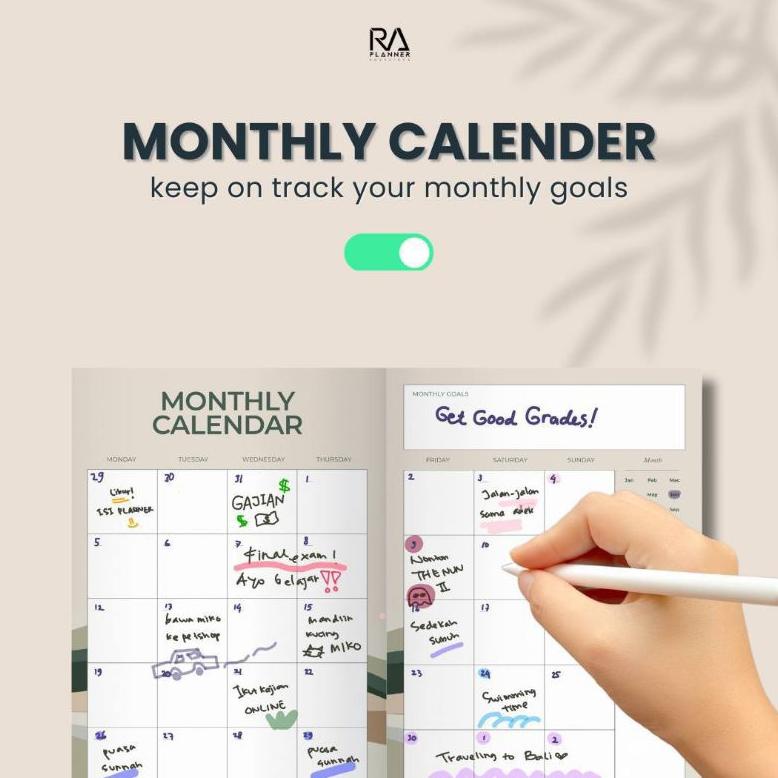 

Trendy GIFT Planner 2024 By RA Plannerbook Productivity Planner 6 bulan .,