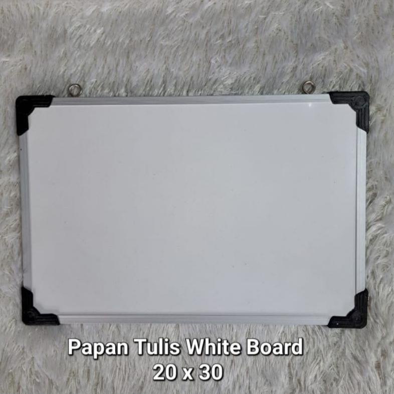 

Trendy Papan Tulis Whiteboard 20x30 Spidol Dan Penghapus Bingkai Aluminium ,.