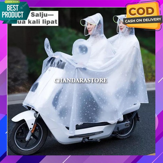 Mantel Hujan Setelan New Kombinasi Mantel Jas Hujan Motor Dewasa Pria Wanita Pinguin Tebal Pvc Dan N