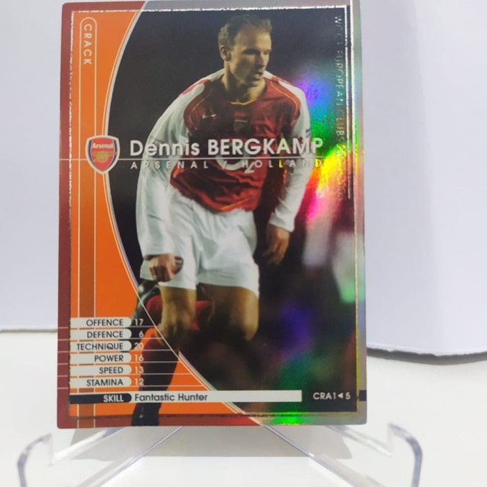 kartu bola panini wccf foil - dennis bergkamp arsenal fc - legend rerekeke85