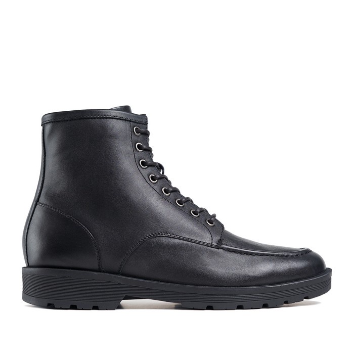 PRABU - PERWIRA BLACK SEPATU KULIT BOOTS PRIA ORIGINAL